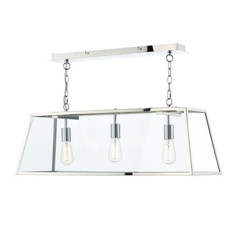 Academy 3 Light Bar Pendant - Stainless Steel
