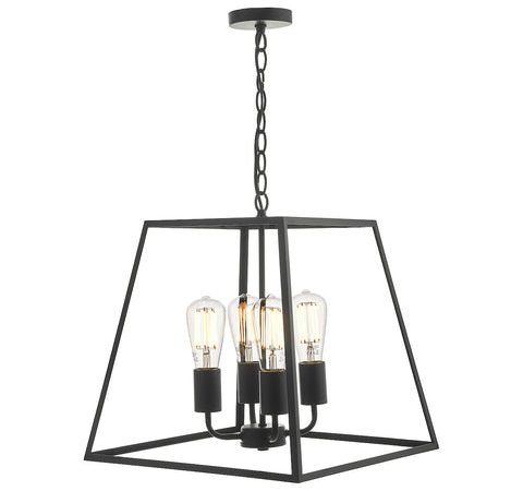 Academy 4 Light Lantern - Black