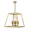 Academy 4 Light Lantern - Natural Brass