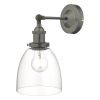 Arvin Wall Light - Antique Chrome & Glass
