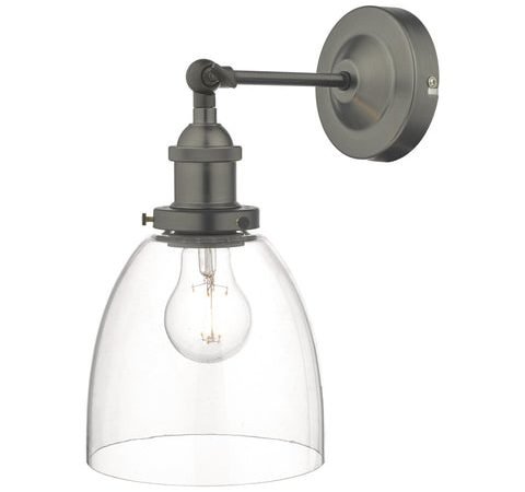 Arvin Wall Light - Antique Chrome & Glass