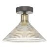 Boyd 1 Light Flush - Antique Brass