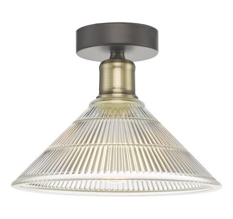 Boyd 1 Light Flush - Antique Brass