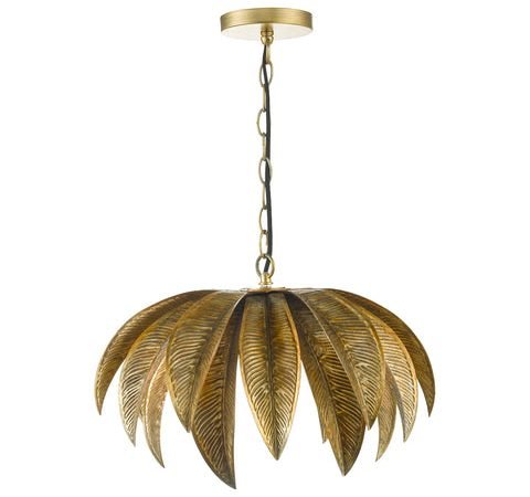 Cara 1 Light Pendant - Antique Gold