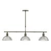 Dara 3lt Bar Pendant Antique Brass & Glass