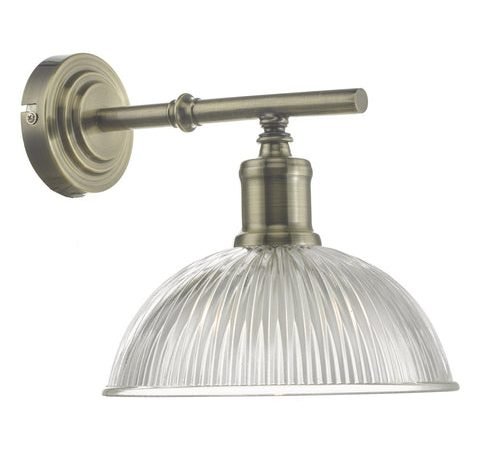 Dara Wall Light Antique Brass & Glass