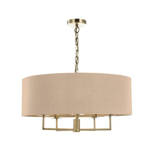 Jamelia 5 Light Shadelier - Antique Brass