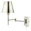 Kensington 1 Light Swing Arm Wall Light - Polished Nickel