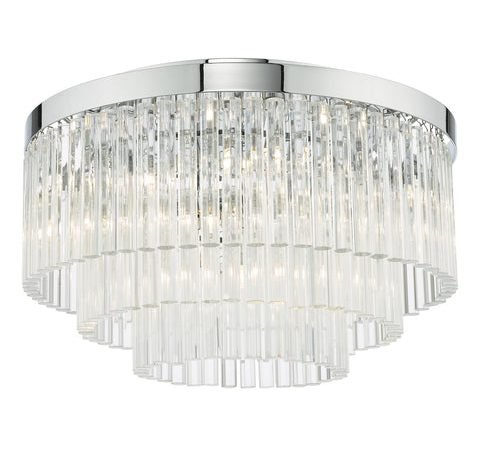 Logan 5 Light Flush - Polished Chrome