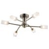 Morgan 6 Light Semi Flush - Antique Brass