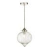 Mya 1 Light Single Pendant - Polished Nickel