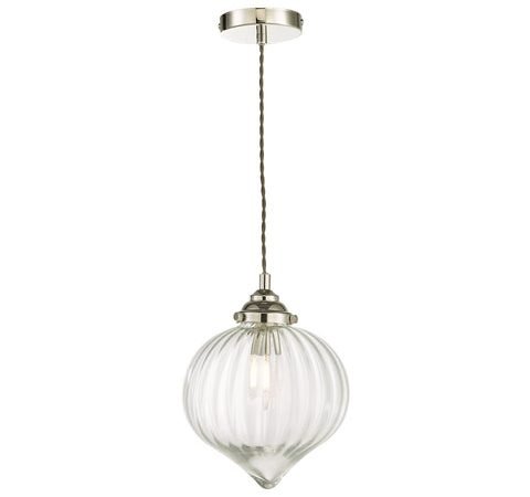 Mya 1 Light Single Pendant - Polished Nickel