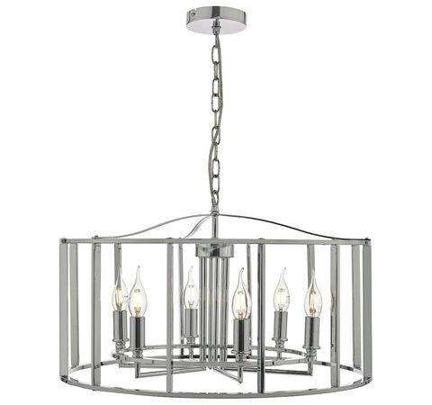 Myka 6 Light Pendant - Polished Chrome