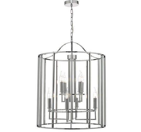 Myka 8lt Lantern - Polished Chrome