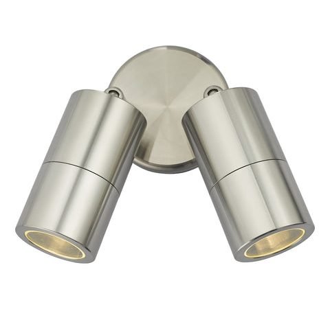 Ortega 2 Light Wall Light - Aluminium