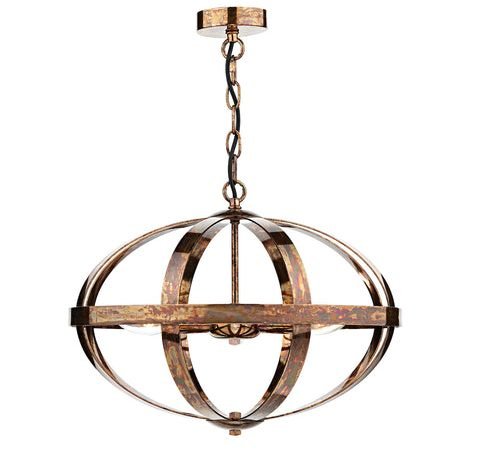 Symbol 3 Light Pendant - Mottled Copper