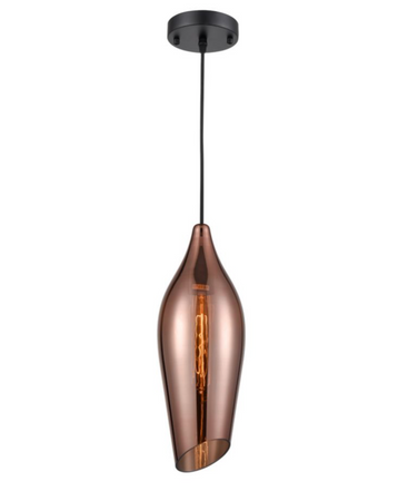Taper Copper Glass Small Single Pendant