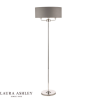 Laura Ashley Sorrento Polished Nickel 3 Light Floor Lamp with Charcoal Shade