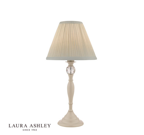 Laura Ashley Ellis Table Lamp Grey With Ivory Shade