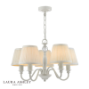 Laura Ashley Ellis 5lt Pendant Grey With Shades