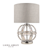 Laura Ashley Aidan Glass & Polished Chrome Globe Table Lamp with Shade