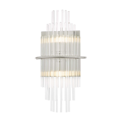 Lukas 2 Light Wall Light - Polished Chrome