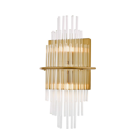 Lukas 2 Light Wall Light Polished Chrome Glass