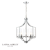 Laura Ashley Joseph 5lt Chandelier Polished Chrome Glass
