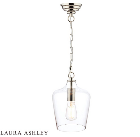 Laura Ashley Ockley Pendant Polished Chrome & Glass