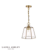 Laura Ashley Clayton Pendant Antique Brass Glass