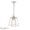 Laura Ashley Clayton Pendant Polished Silver Glass
