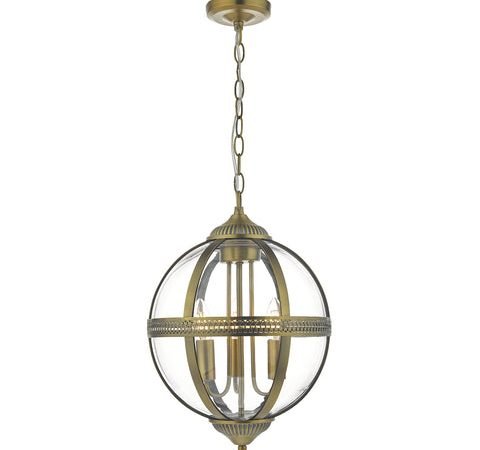 Vanessa 3 Light Pendant - Antique Brass