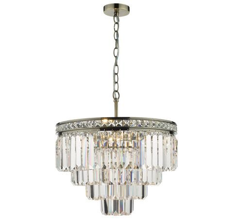 Vyana 4 Light Pendant - Antique Brass