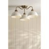 Laura Ashley Durford 3 Light Semi-Flush Matt Antique Brass and White Ceramic