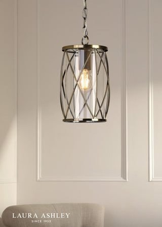 Laura Ashley Beckworth Ceiling Lantern Antique Brass and Glass