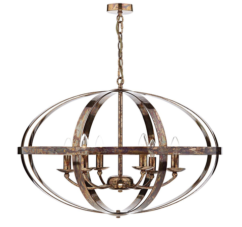 Symbol 6 Light Pendant - Mottled Copper