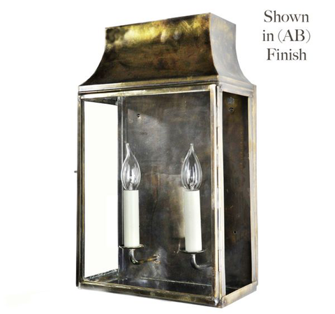 Strathmore Wall Lantern (Medium) Brass Exterior Wall Light