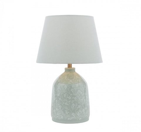 Laura Ashley Campion Table Lamp Blue Ceramic With Shade