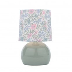 Laura Ashley Sherston Table Lamp Blue Crackle Glaze With Shade